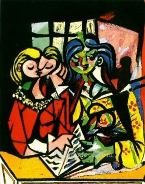 Pablo Picasso Painting - Dos personajes 3 1934 cubismo Pablo Picasso